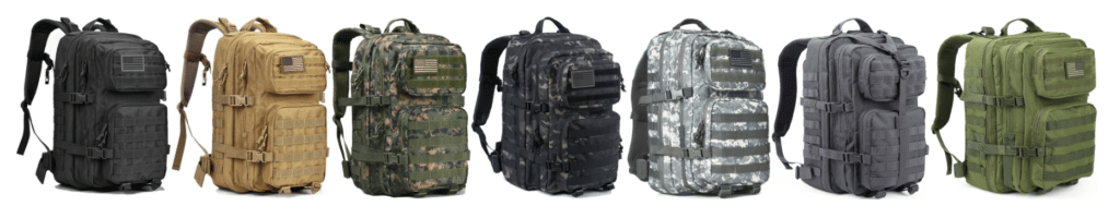 Tactical Backpack: Color Options 