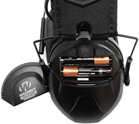 Shooting Earmuffs: Battery Compartment